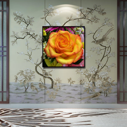 Elegant Flower - Full Round Drill Diamond Painting 30*30CM