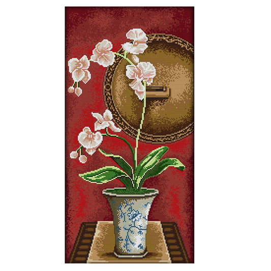 Flowers - 14CT Stamped Cross Stitch 56*32CM