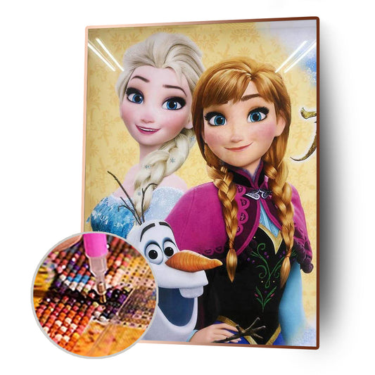 Frozen Figure - Full Round Drill Diamond Painting 30*40CM