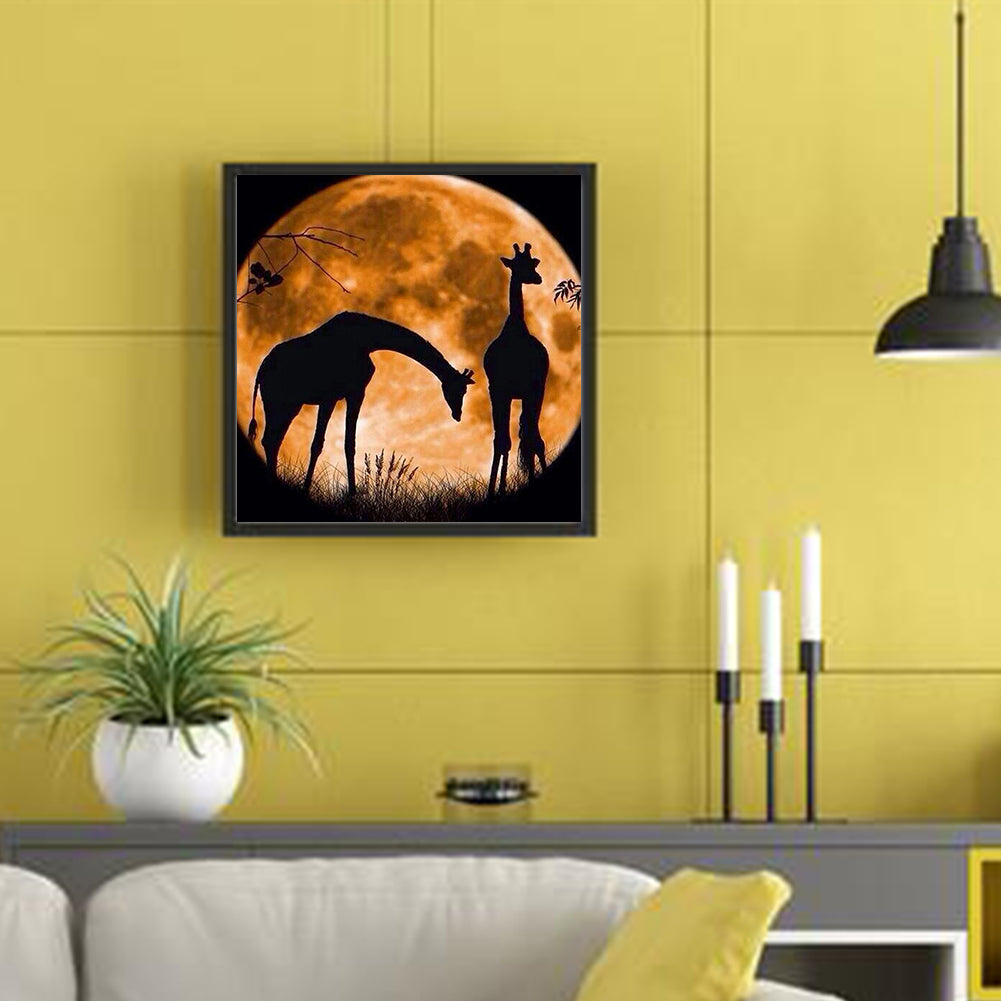 Giraffe - Full Round Drill Diamond Painting 30*30CM