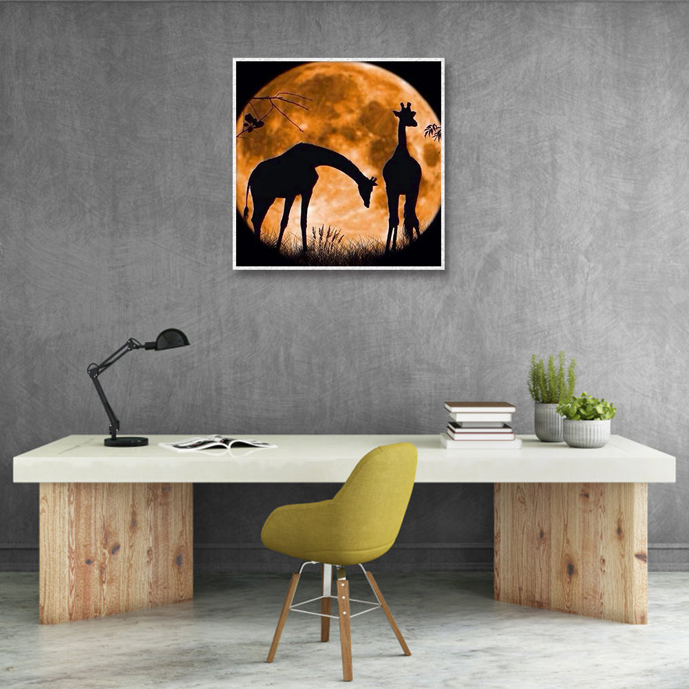 Giraffe - Full Round Drill Diamond Painting 30*30CM