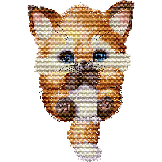 Cute Fox - 14CT Stamped Cross Stitch 20*30CM