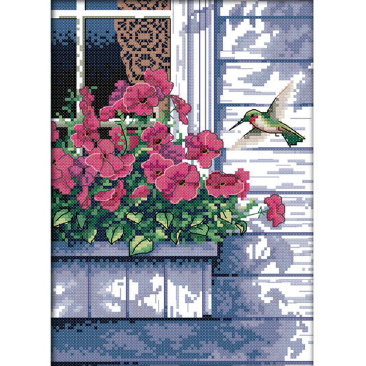 Hummer - 14CT Stamped Cross Stitch 21*30CM