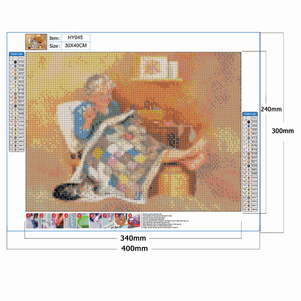 Grandma - Full Round Drill Diamond Painting 40*30CM