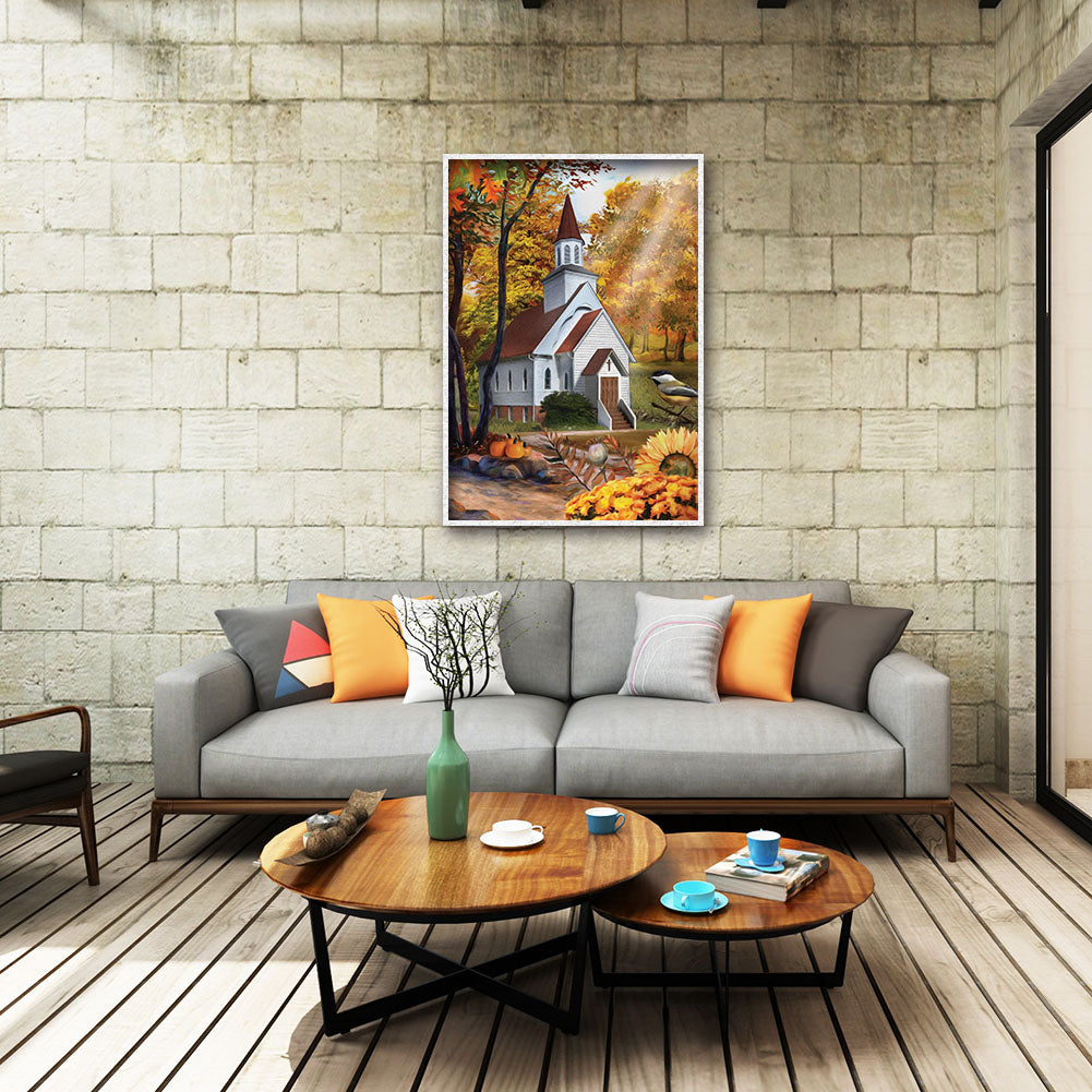 House Forest - Full Round Drill Diamond Painting 30*40CM