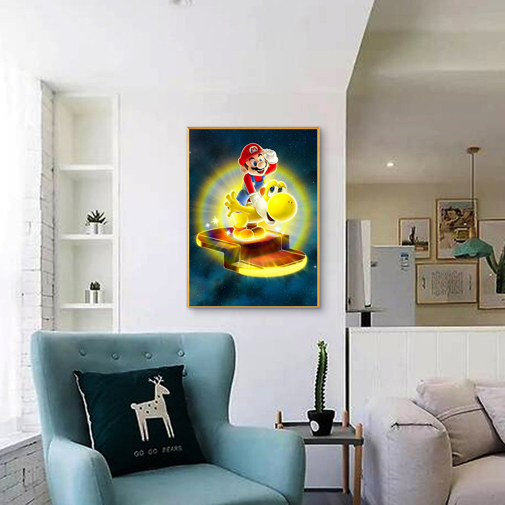 Characters Mario - Full Round Drill Diamond Painting 30*40CM