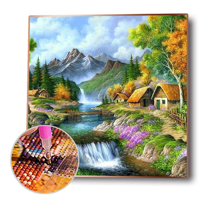 House - Full Round Drill Diamond Painting 30*30CM