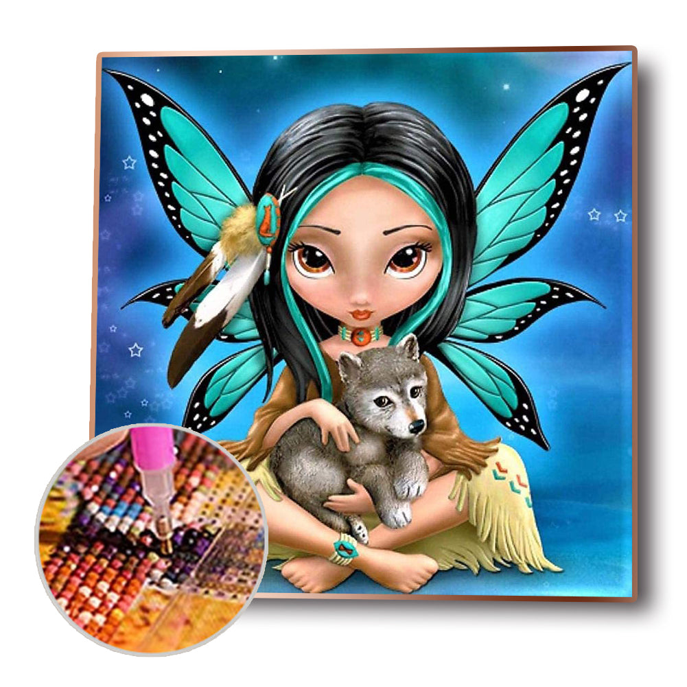 Dog Fairy - Full Round Drill Diamond Painting 30*30CM