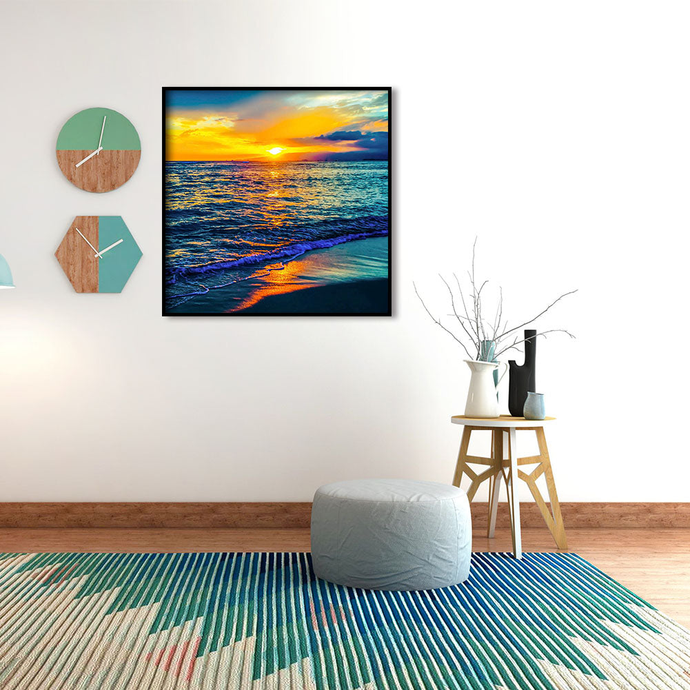 Sea Wave - Full Round Drill Diamond Painting 30*30CM