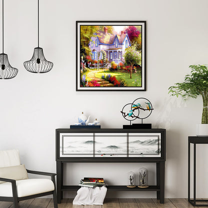 Steps House - Full Round Drill Diamond Painting 30*30CM