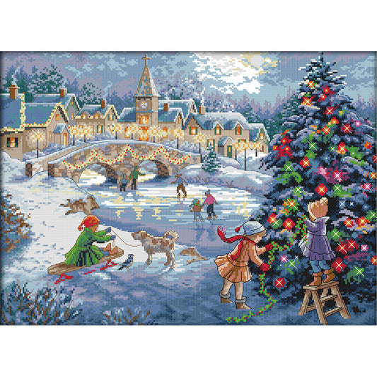 Christmas Celebration - 14CT Stamped Cross Stitch 52*40CM