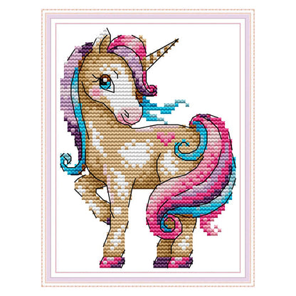 Animal - 14CT Stamped Cross Stitch 14*17CM