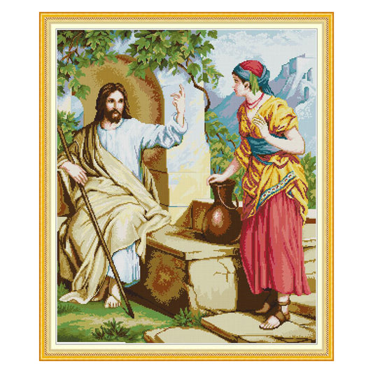 Jesus Shepherd - 14CT Stamped Cross Stitch 56*66CM