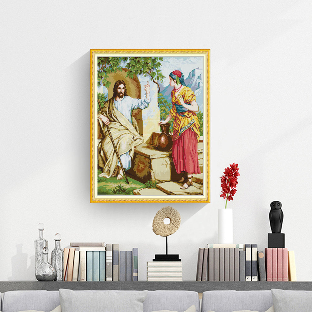 Jesus Shepherd - 14CT Stamped Cross Stitch 56*66CM