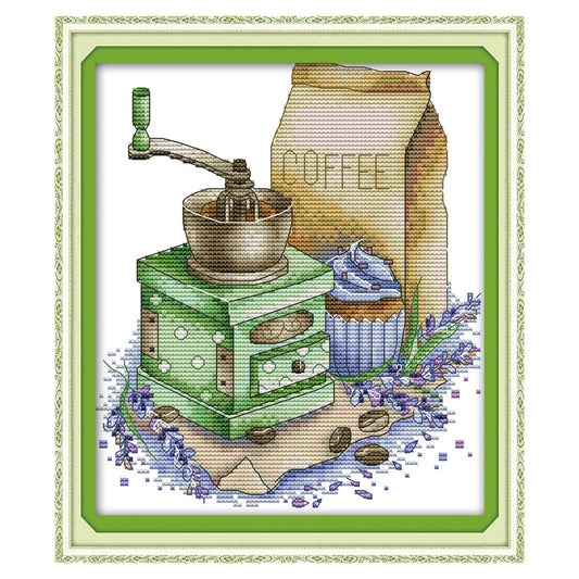 Coffee- 14CT Stamped Cross Stitch 27*22CM