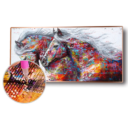 Horse - Full Round Drill Diamond Painting 80*40CM