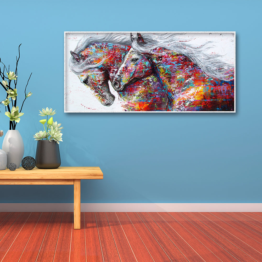 Horse - Full Round Drill Diamond Painting 80*40CM