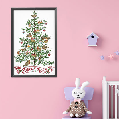 Christmas Tree - 14CT Stamped Cross Stitch 46*64CM