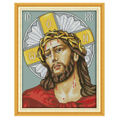 Distress Jesus - 14CT Stamped Cross Stitch 44*35CM