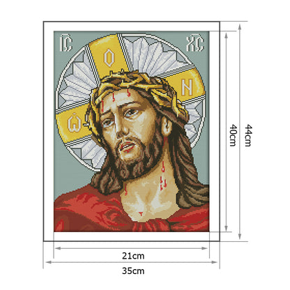 Distress Jesus - 14CT Stamped Cross Stitch 44*35CM