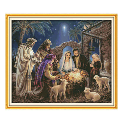 Jesus Birth - 14CT Stamped Cross Stitch 95*80CM