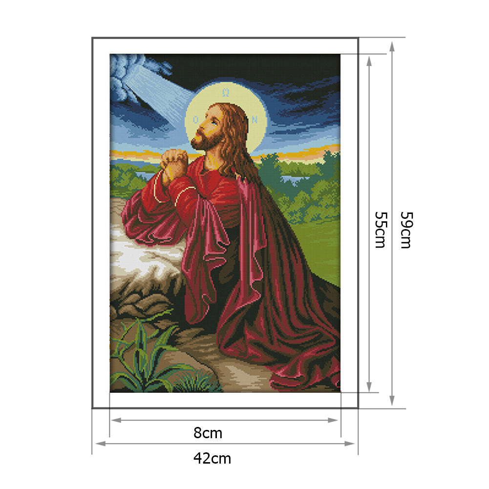 Jesus - 14CT Stamped Cross Stitch 59*42CM