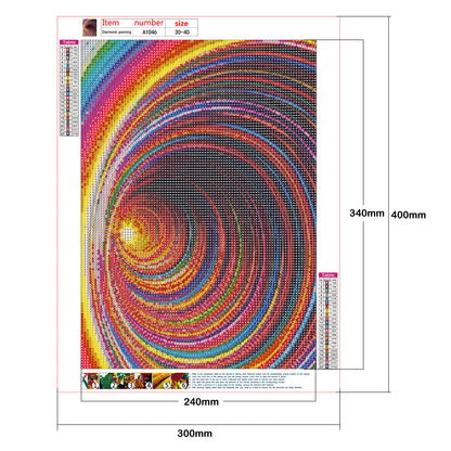 Stripe Vortex - Full Round Drill Diamond Painting 30*40CM