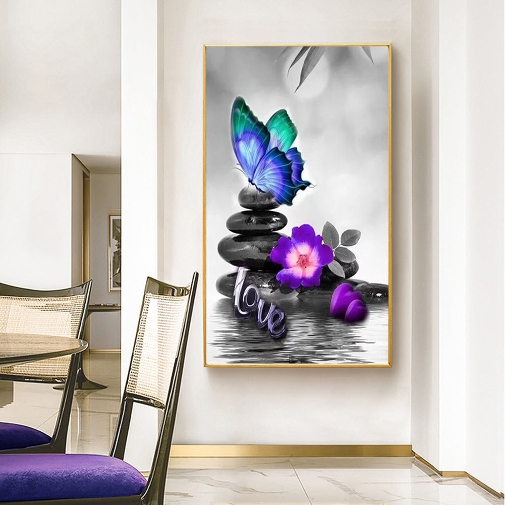 Butterfly - Full Round Drill Diamond Painting 45*85CM