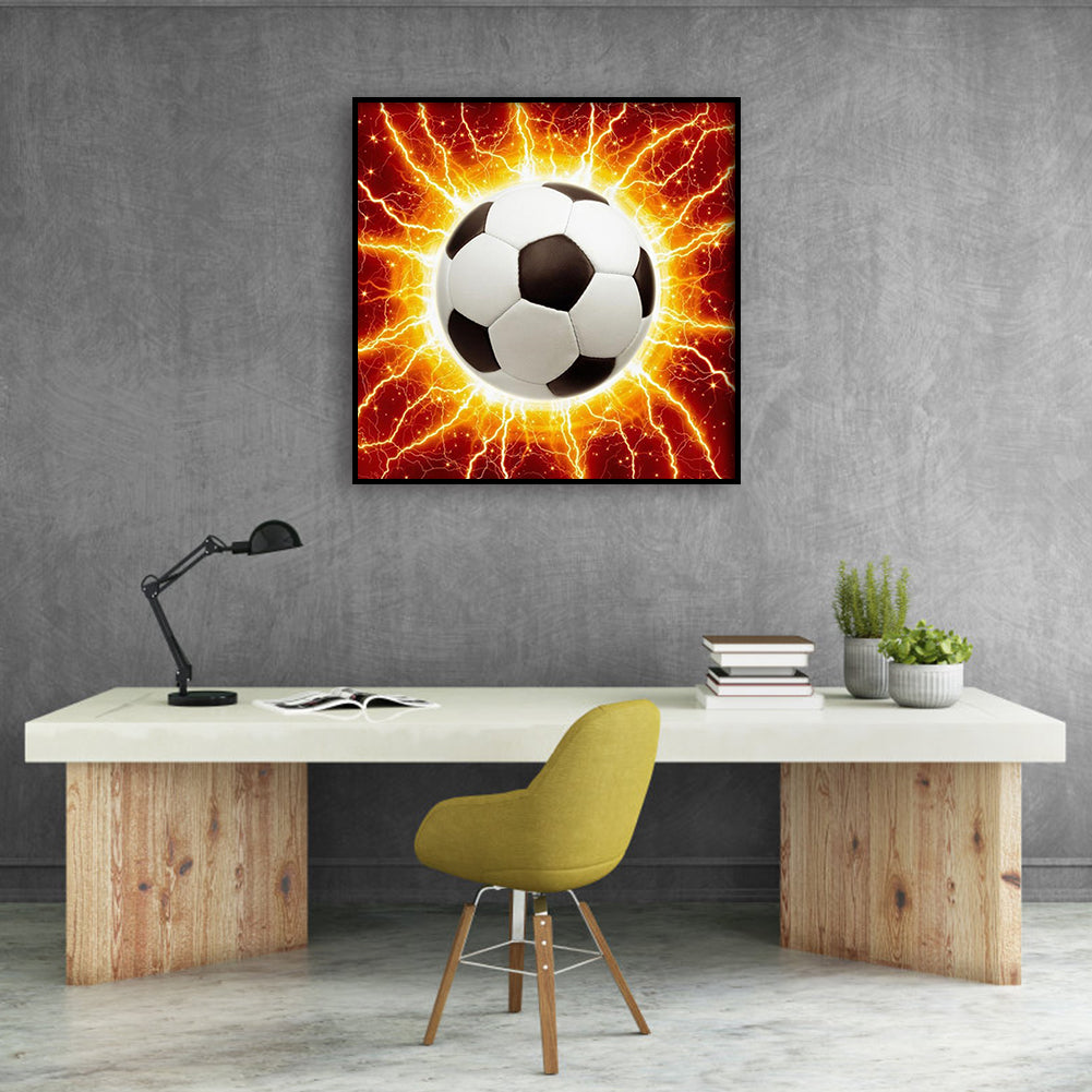 Shining Football - Full Round Drill Diamond Painting 30*30CM