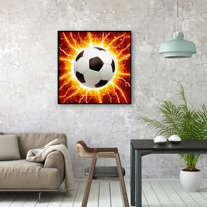 Shining Football - Full Round Drill Diamond Painting 30*30CM
