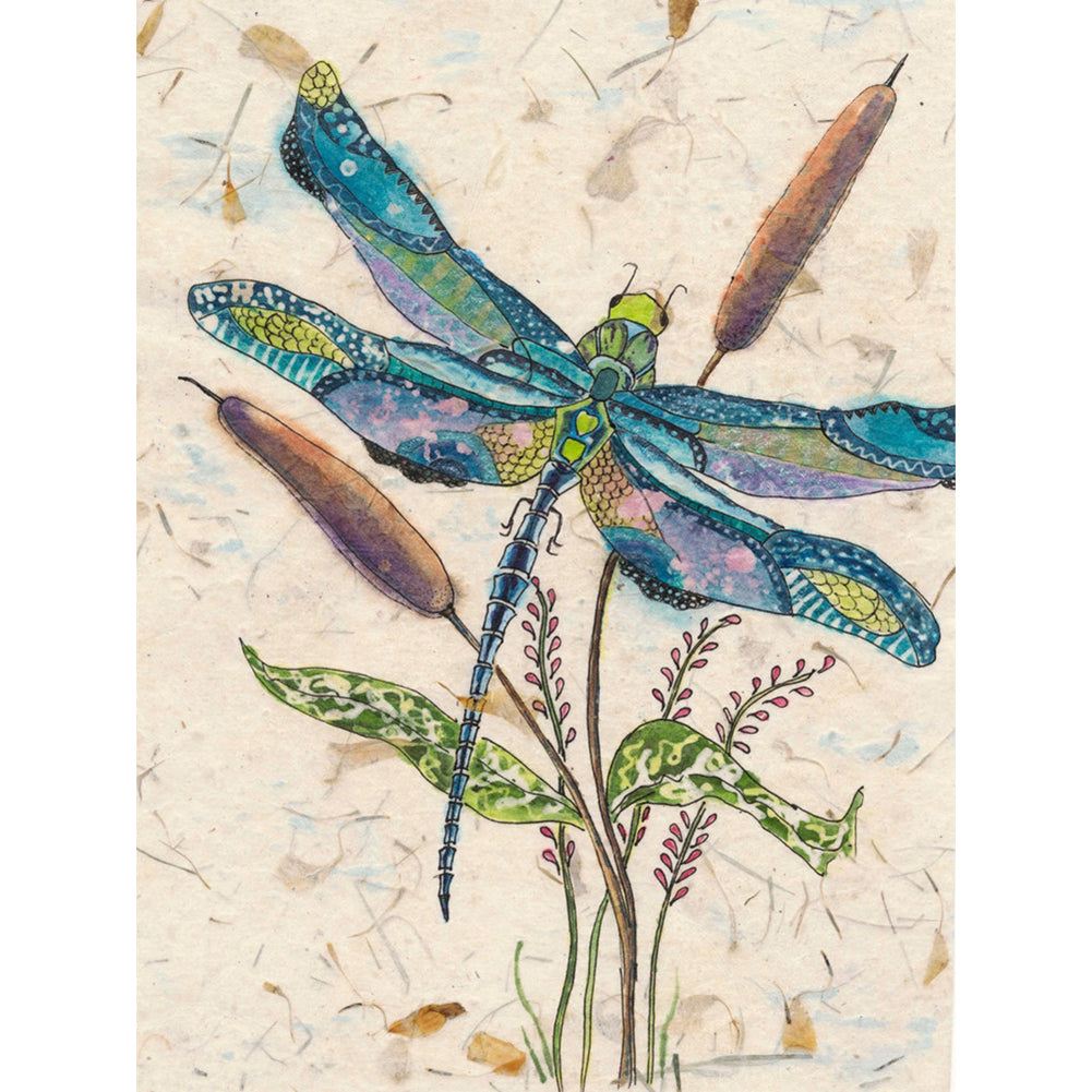 Dragonfly - Full Round Drill Diamond Painting 30*40CM