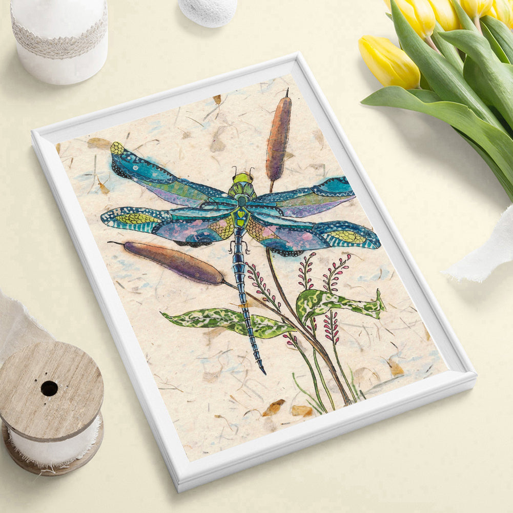 Dragonfly - Full Round Drill Diamond Painting 30*40CM