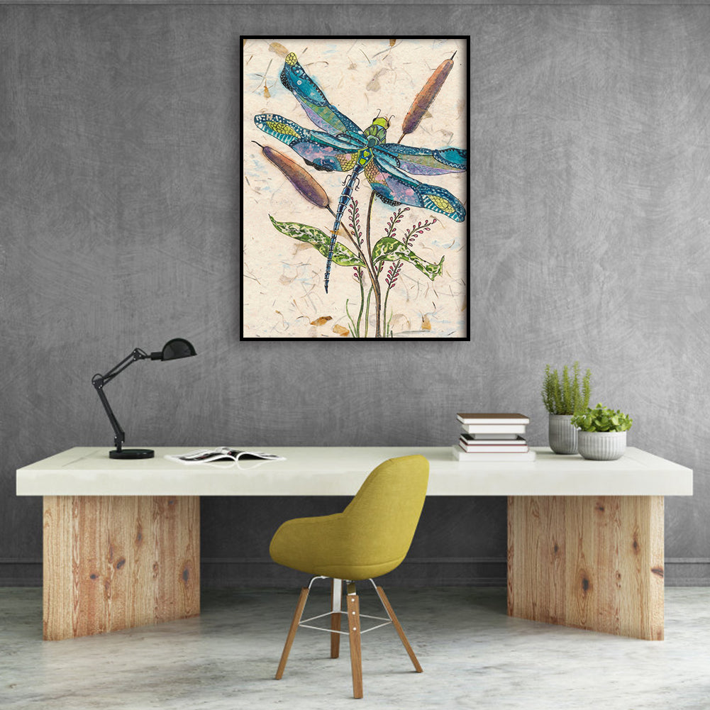 Dragonfly - Full Round Drill Diamond Painting 30*40CM