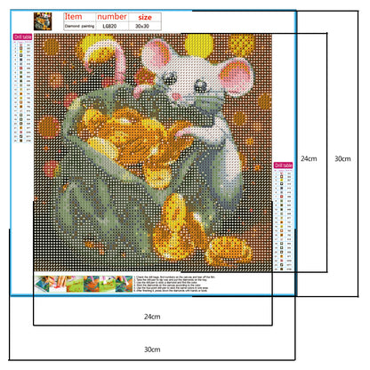 Mouse - Full Round Drill Diamond Painting 30*30CM