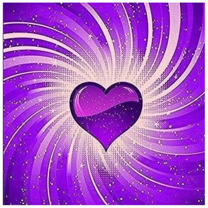 Purple Heart - Full Round Drill Diamond Painting 30*30CM