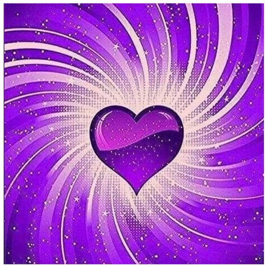Purple Heart - Full Round Drill Diamond Painting 30*30CM
