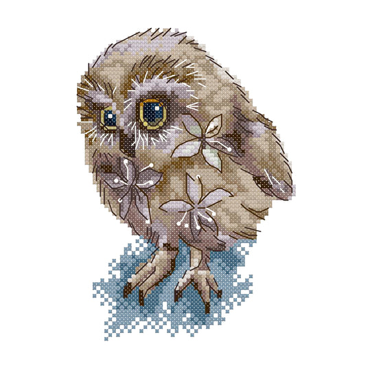 Owl - 14CT Stamped Cross Stitch 15*20CM