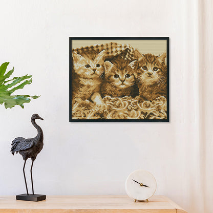 Cat - 14CT Stamped Cross Stitch 35*30CM