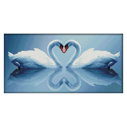 Swan - 14CT Stamped Cross Stitch 54*29CM