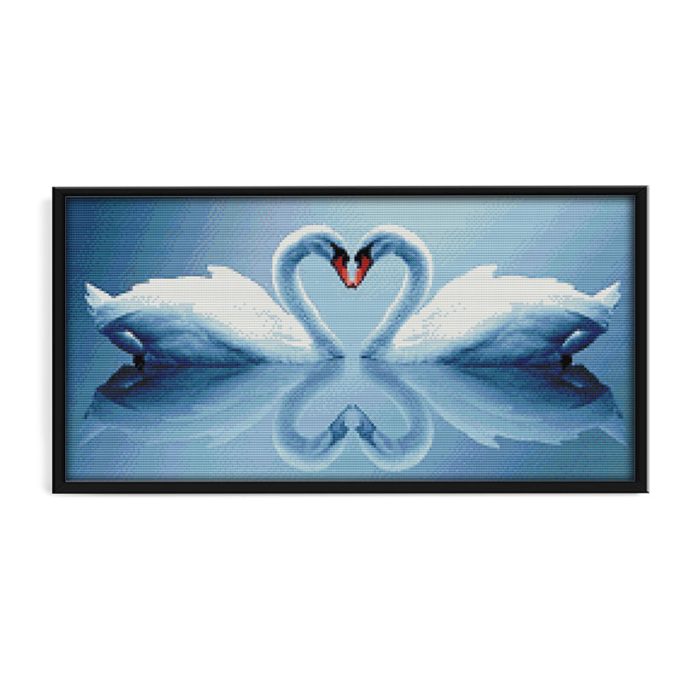 Swan - 14CT Stamped Cross Stitch 54*29CM