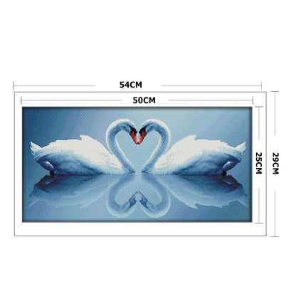 Swan - 14CT Stamped Cross Stitch 54*29CM