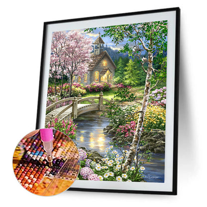 Bridge - Full Round Drill Diamond Painting 30*40CM