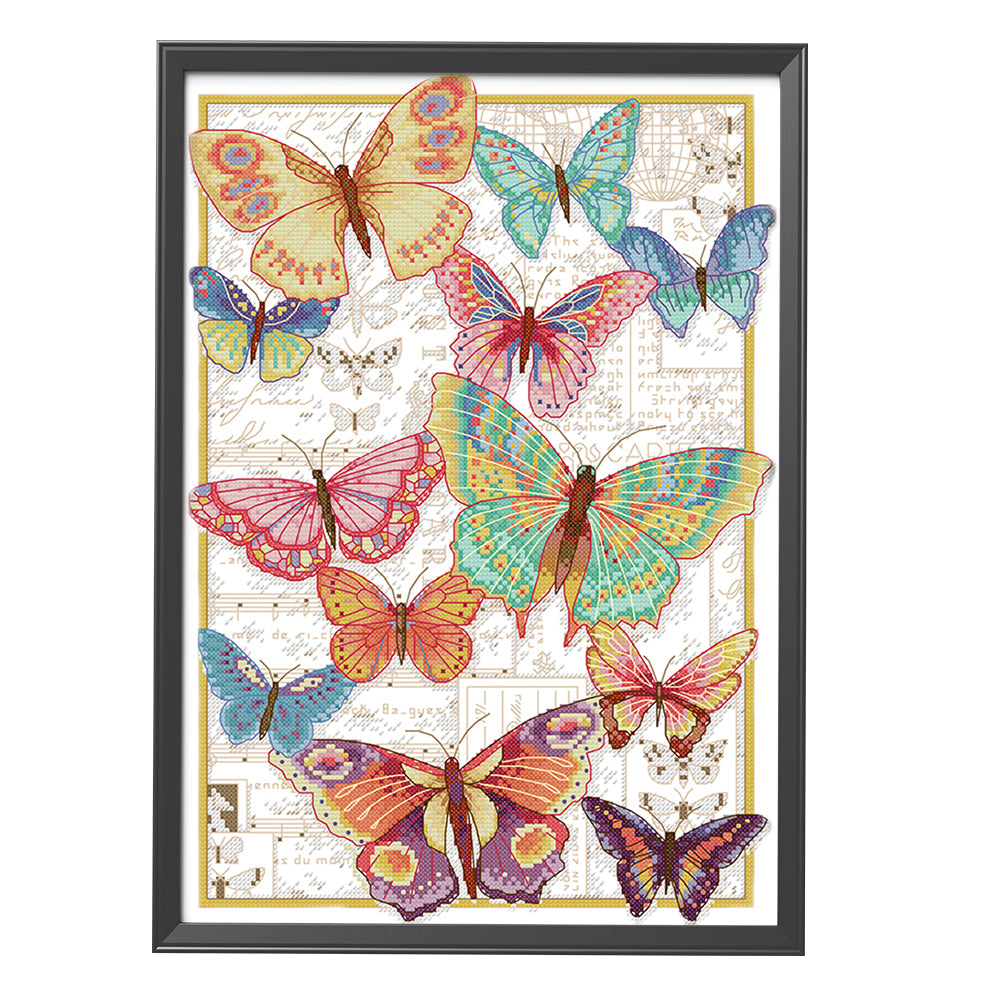 Butterfly- 14CT Stamped Cross Stitch 32*43CM