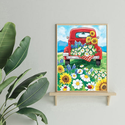 Car Flower - Full Round Drill Diamond Painting 30*40CM