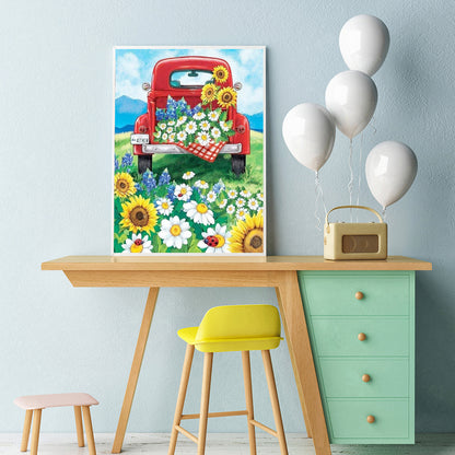 Car Flower - Full Round Drill Diamond Painting 30*40CM