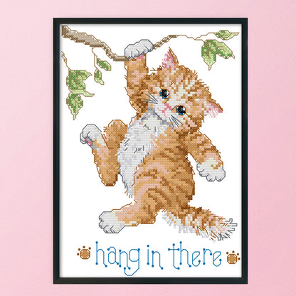 Cat Tree - 14CT Stamped Cross Stitch 19*27CM