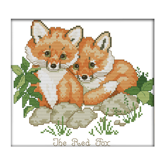 Red Fox - 14CT Stamped Cross Stitch 26*21CM