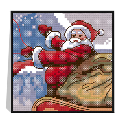 Santa Claus - 14CT Stamped Cross Stitch 13*13CM