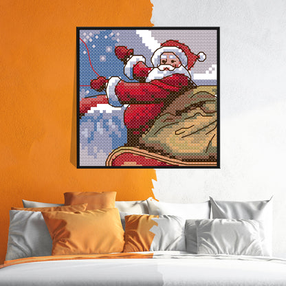 Santa Claus - 14CT Stamped Cross Stitch 13*13CM