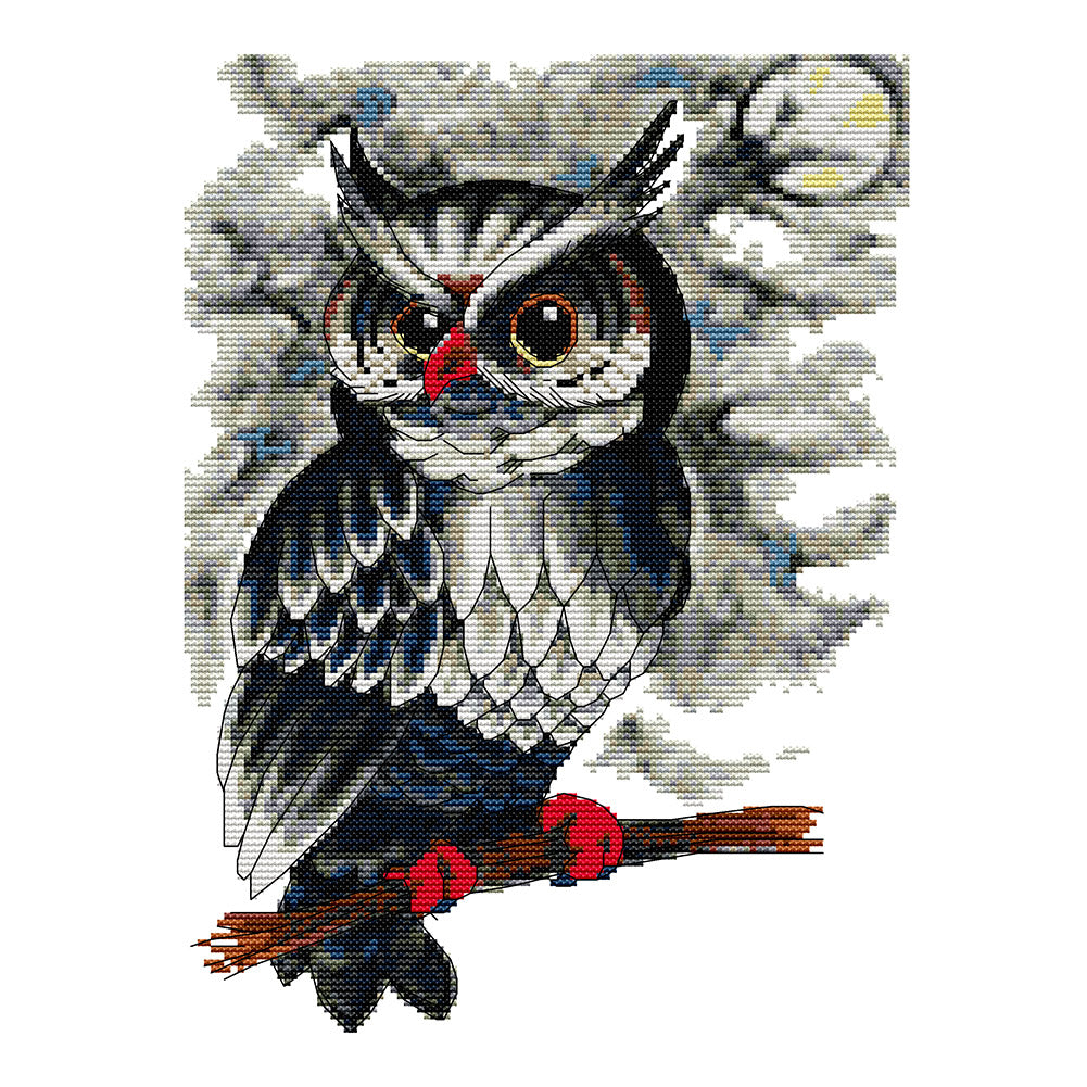 Owl- 14CT Stamped Cross Stitch 34*27CM
